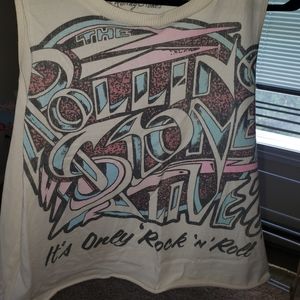 Rolling stones crop top